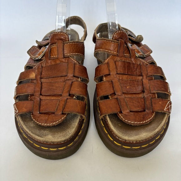 Dr. Martens Mens vintage 8092 Brown Leather chunky Y2K Fisherman Sandals size 13 main image 7